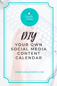 DIY your own content calendar pinterest post 