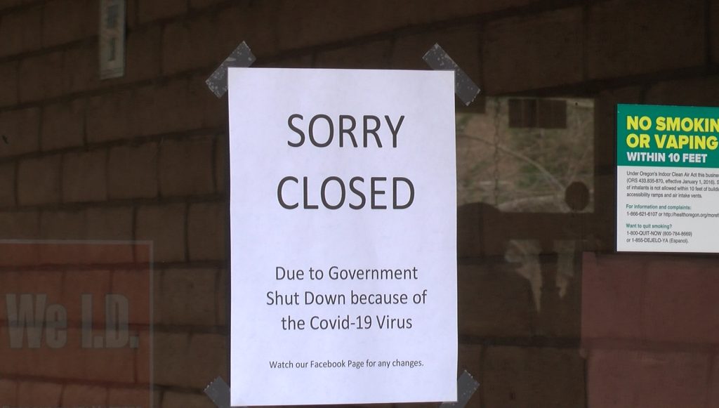 Local business shut down due to coronavirus 